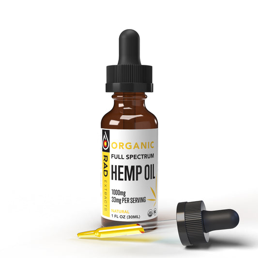 1,000mg Organic Certified Full Spectrum Hemp Tincture